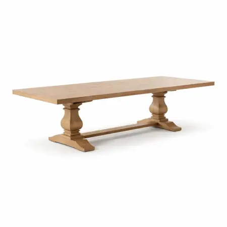 Tavolo da pranzo rettangolare in legno massello di quercia dimensioni 240 x 100 x 76 cm