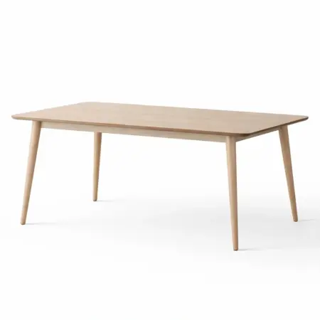 Tavolo da pranzo rettangolare in legno massello di colore chiaro dimensioni 150 x 90 x 75 cm